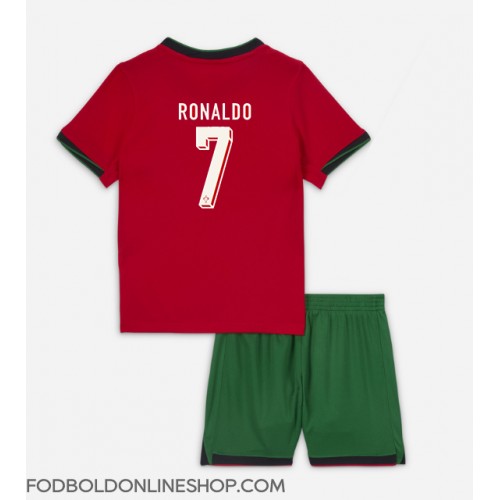 Portugal Cristiano Ronaldo #7 Hjemme Trøje Børn EM 2024 Kortærmet (+ Korte bukser)